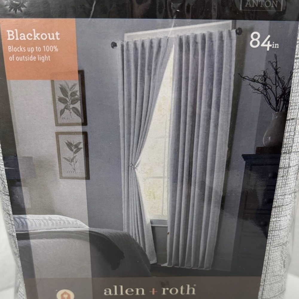 Allen + Roth Gray‎ Blackout Curtains 84" one panel